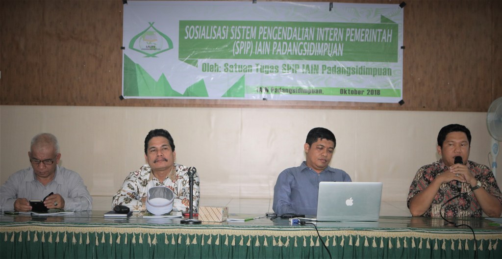 SATGAS SPIP GELAR SOSIALISASI SISTEM PENGENDALIAN INTERN PEMERINTAH IAIN PADANGSIDIMPUAN
