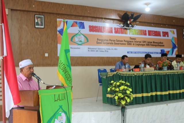 Mewujudkan Good Corporate Governance (GCG), SPI IAIN Padangsidimpuan Gelar Sosialisasi