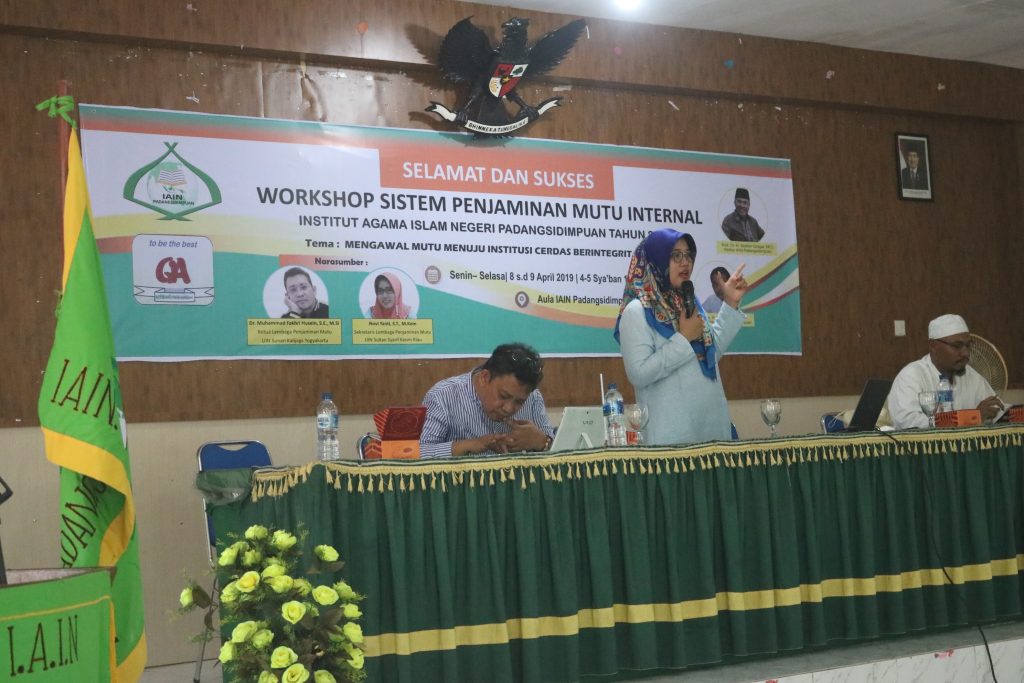Lembaga Penjaminan Mutu (LPM) IAIN Padangsidimpuan Gelar Workshop SPMI
