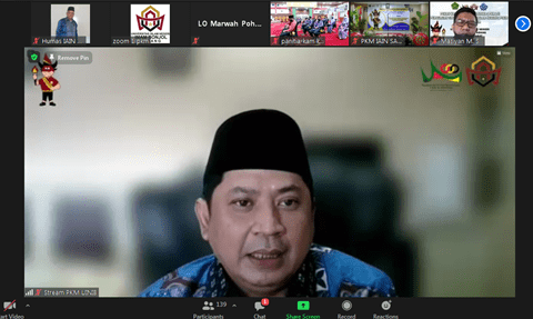 Peserta dan Pimpinan IAIN Padangsidimpuan Ikuti Pembukaan PKM Secara Daring