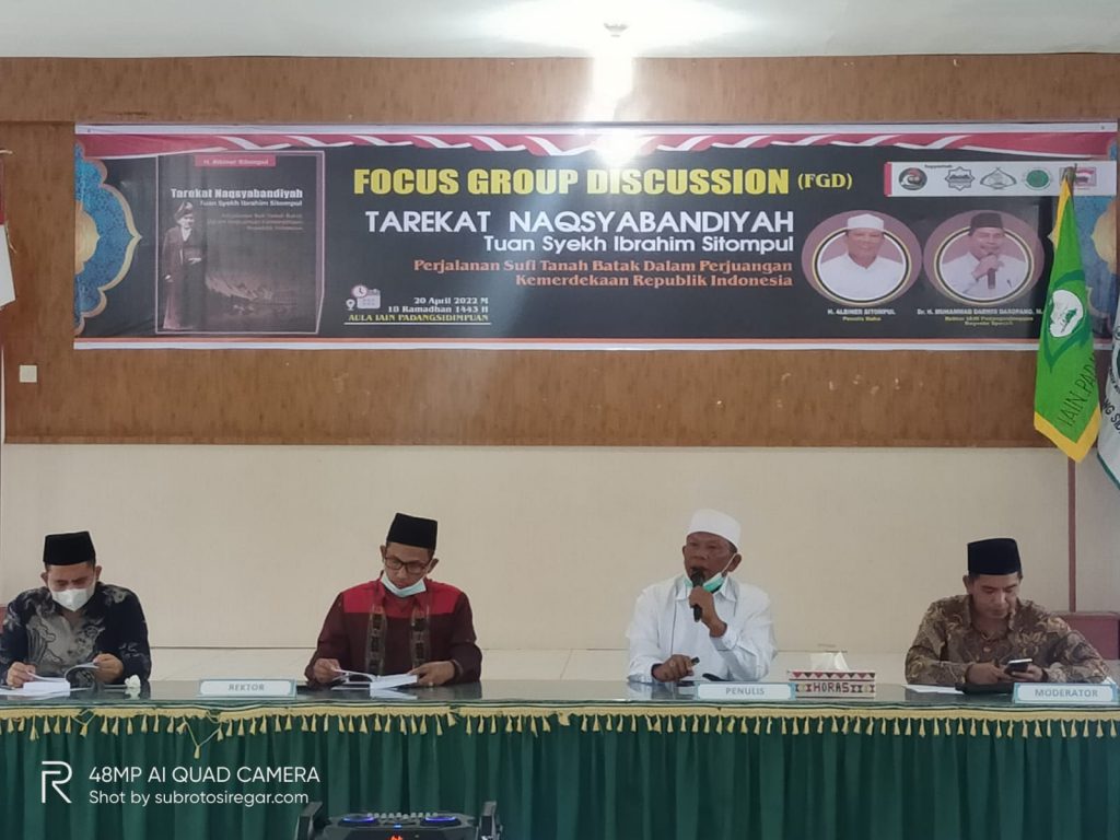 Rektor Menyambut Baik Forum Group Discussion (FGD) Tarekat Naqsyabandiyah Tuan Syeikh Ibrahim Sitompul