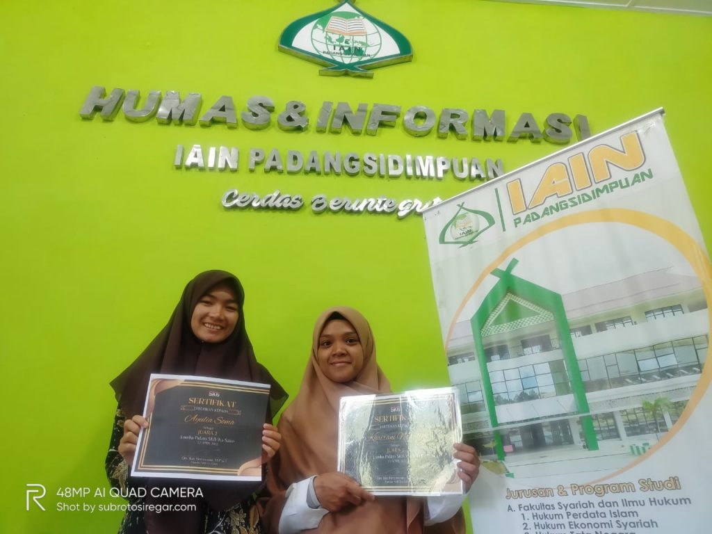 2 Orang Mahasiswi IAIN Padangsidimpuan Raih Juara II dan III Pidato SKB Wa-Salim