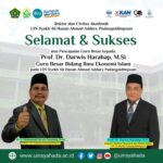 Darwis Harahap, Dekan FEBI UIN Syahada Padangsidimpuan Raih Pengakuan Sebagai Guru Besar Ilmu Ekonomi Islam
