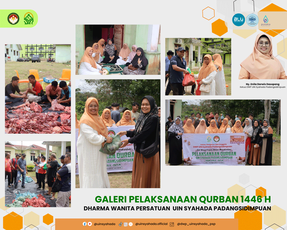 DWP UIN Syahada Padangsidimpuan Berpartisipasi Aktif dalam Pelaksanaan Qurban Idul Adha 1446 H